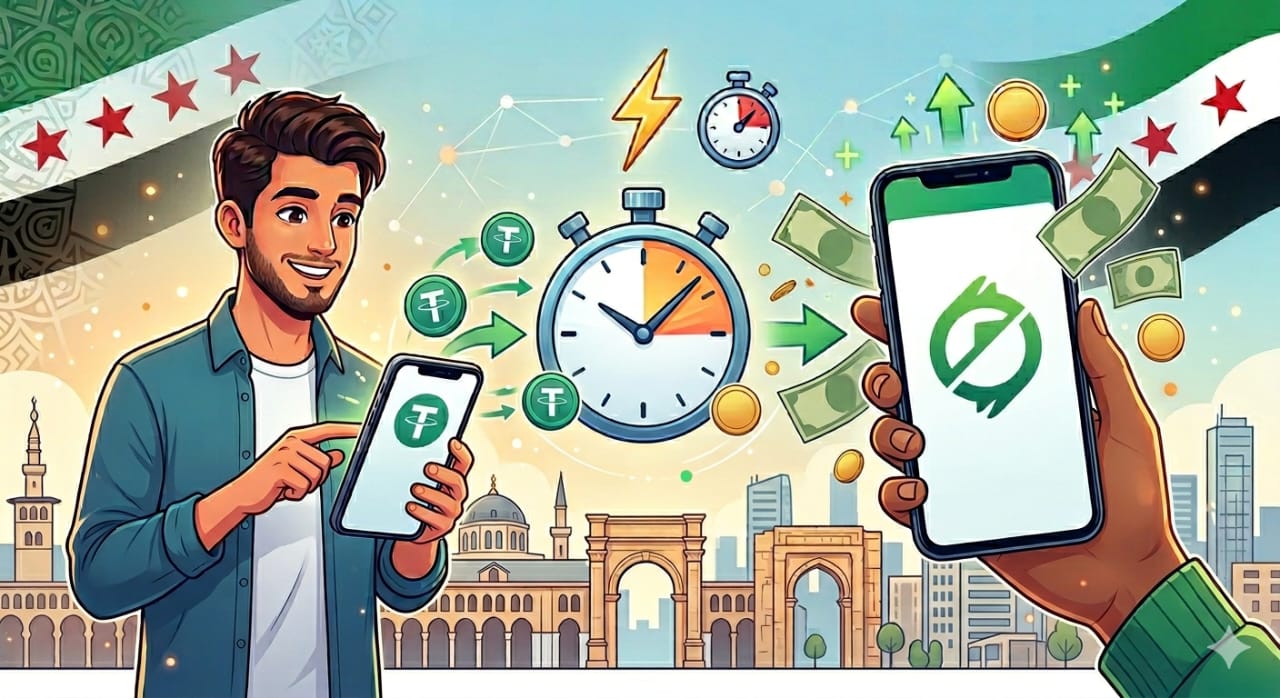 بيع USDT في سوريا واستلام الأموال عبر شام كاش خلال دقائق