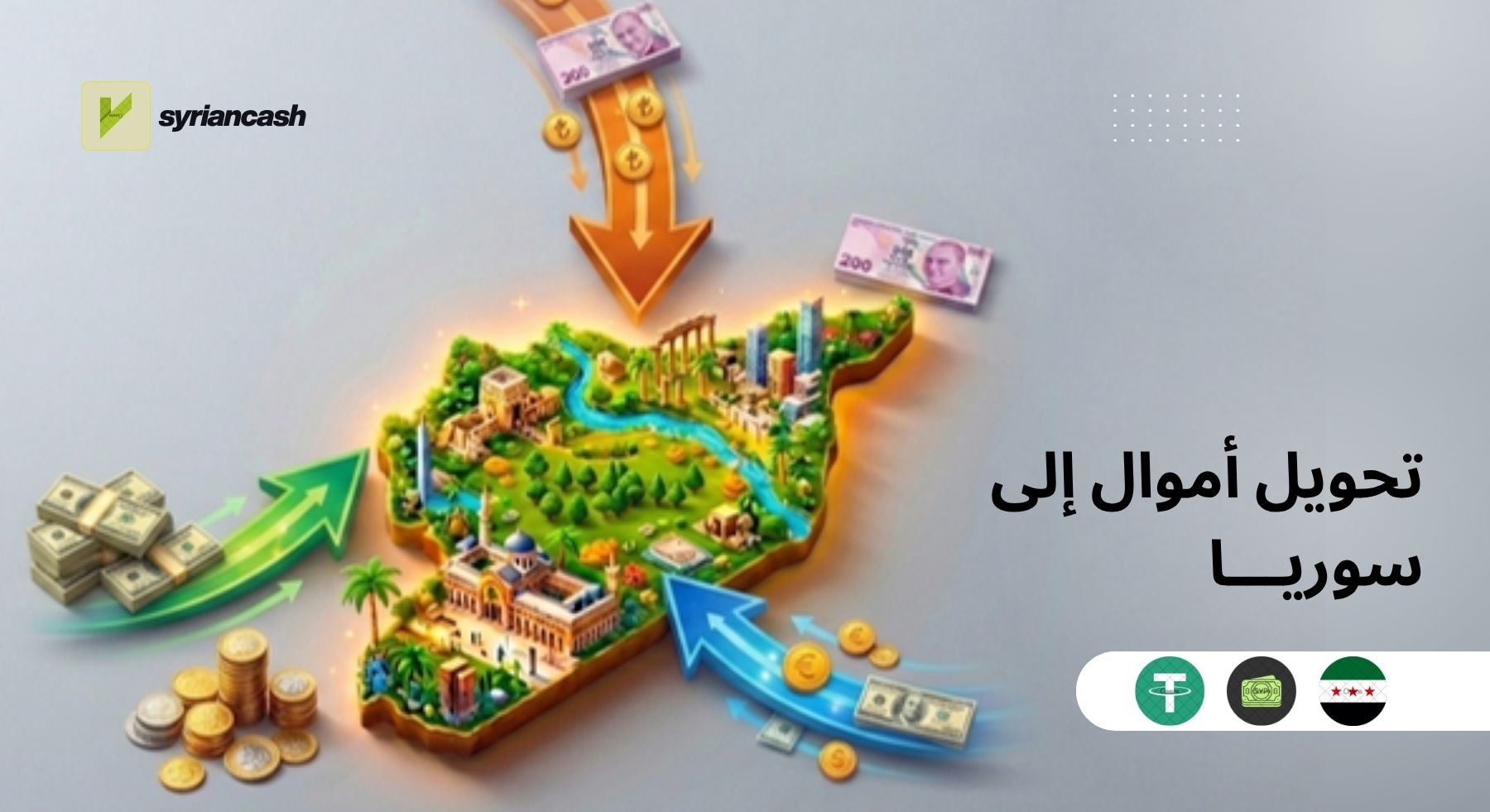 تحويل الأموال إلى سوريا | أفضل الطرق السريعة والآمنة